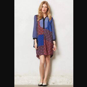 Anthropologie Moulinette Soeurs Foulard Silk Shirtdress - Size S
